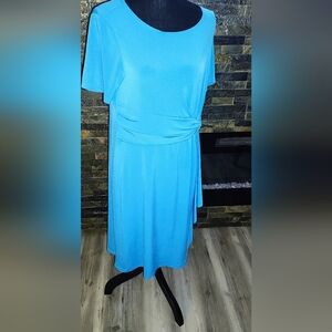 Bedford Fair Elegant Blue Women's Dress Size 8 NEW Without Tags